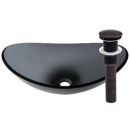 Novatto BIGIO Glass Vessel Bathroom Sink Set, Oil Rubbed Bronze TIS-324GORB